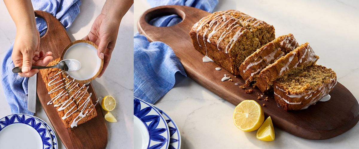 Courgettebrood met ijscitroen drizzle